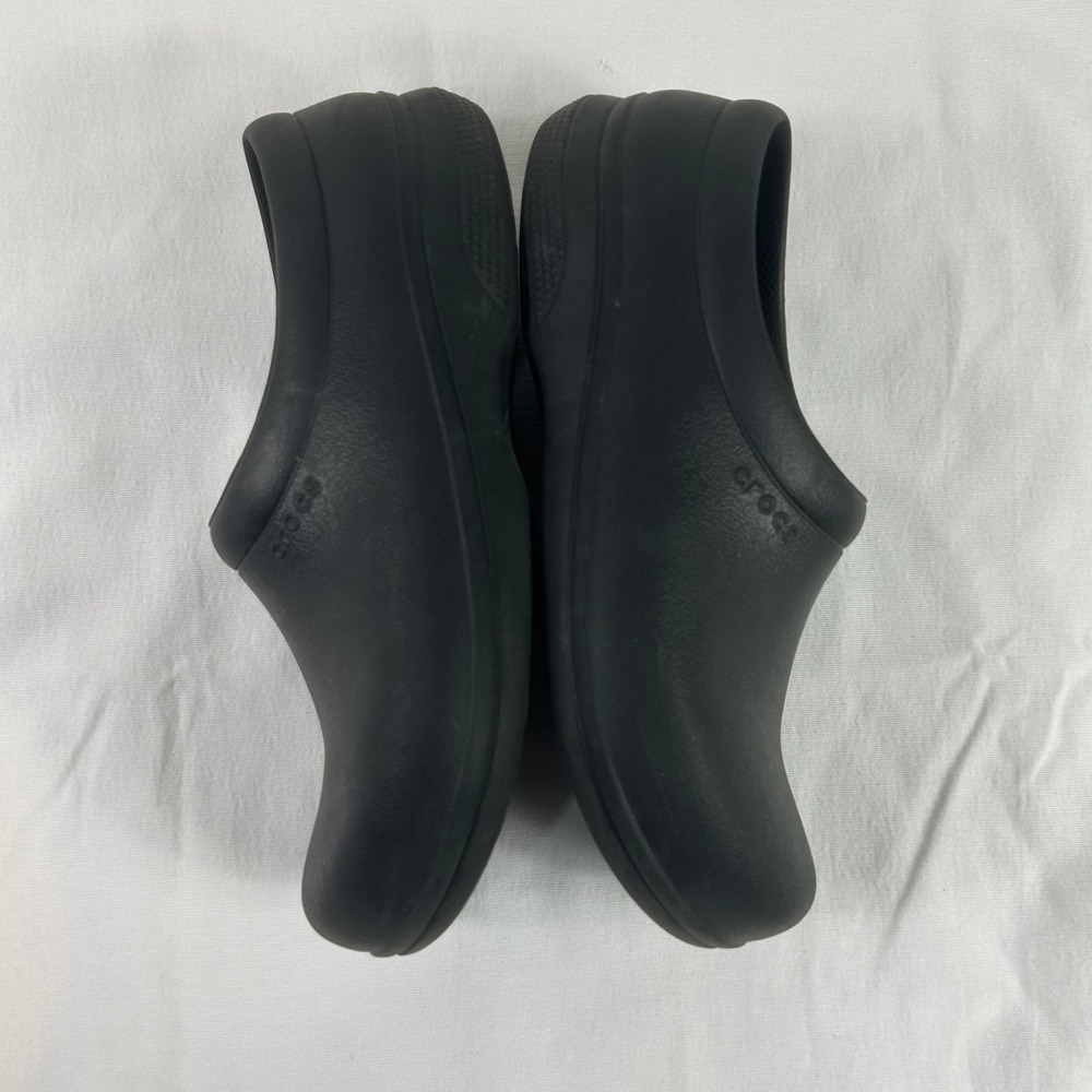 Crocs Black‎ Slip On Work Shoes Clogs Comfort Non Slip Unisex W 7 M 9 - Picture 5 of 9